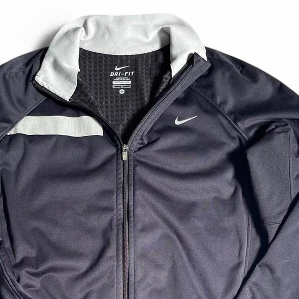 Nike Element Dri-FIT Running Jacket Womens Medium Black Full Zip Reflective Mock - Picture 3 of 3